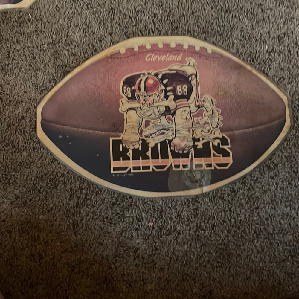 Vintage Cleveland browns trivia in game souvenir